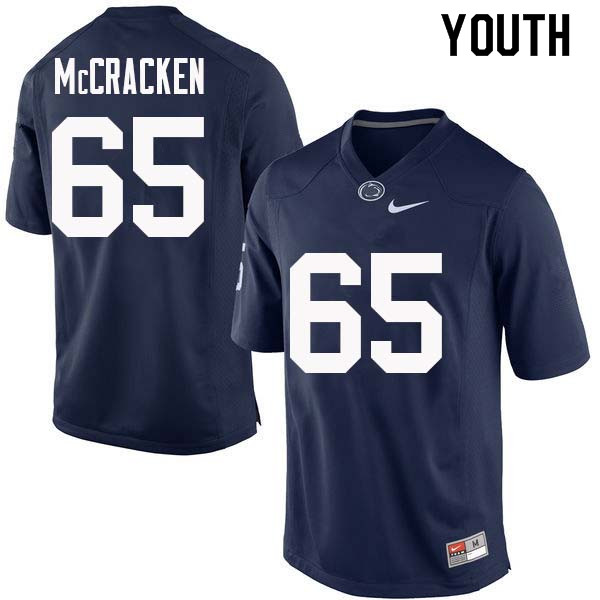 NCAA Nike Youth Penn State Nittany Lions Crae McCracken #65 College Football Authentic Navy Stitched Jersey UVT5398RW